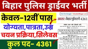 Bihar Police Driver Vacancy 2025