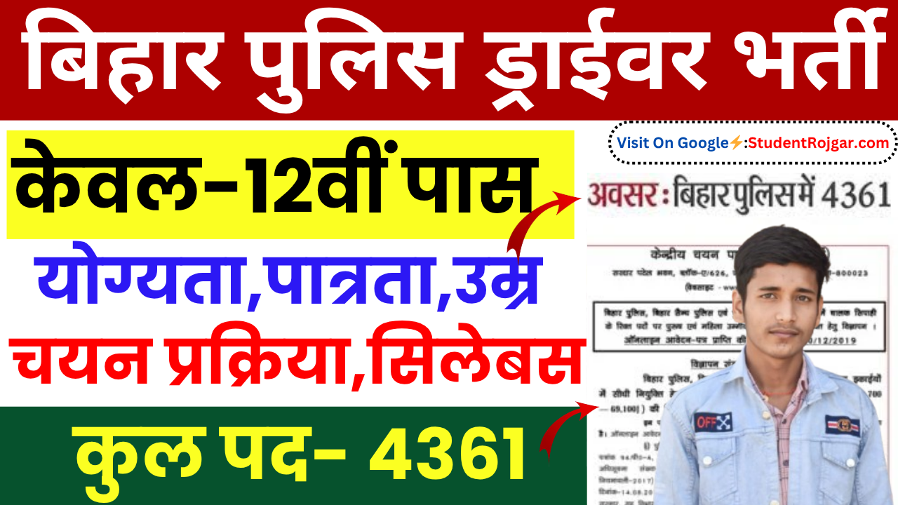 Bihar Police Driver Recruitment 2025