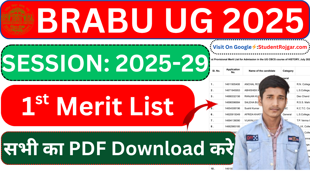 BRABU UG 1st Merit List 2025-29