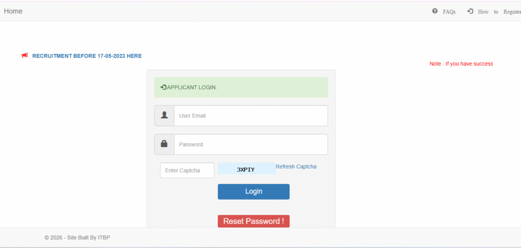 SSF Tradesman Recruitment 2026