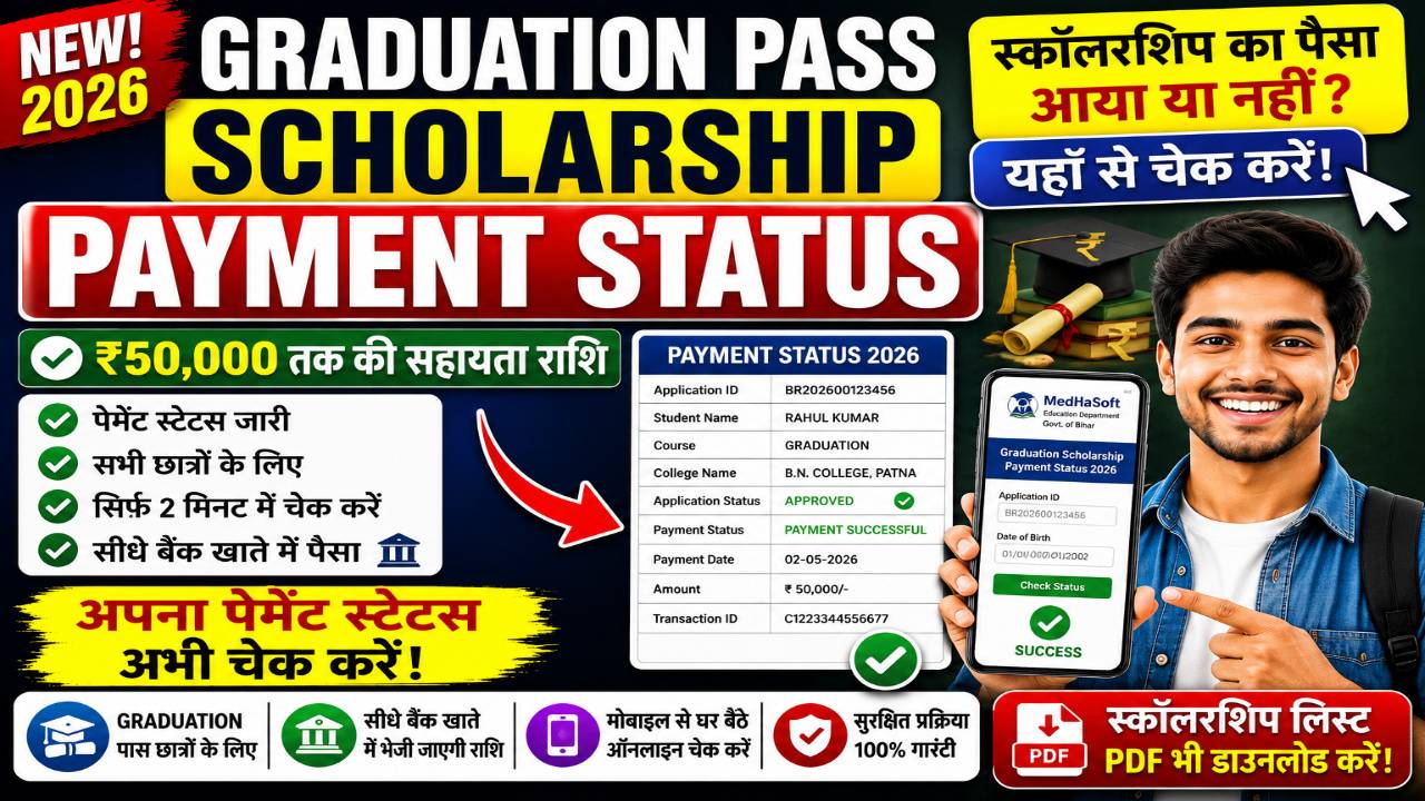 Graduation Pass Scholarship Payment Status 2026