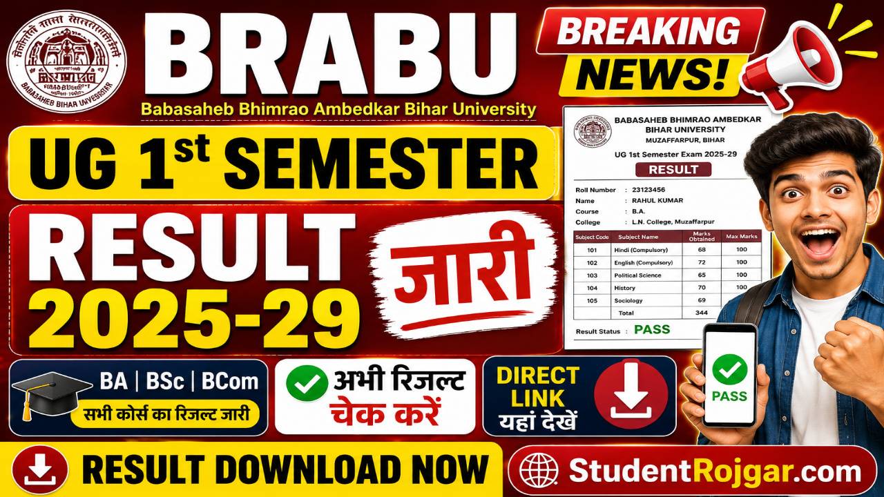 BRABU UG 1st Semester Result 2025-29