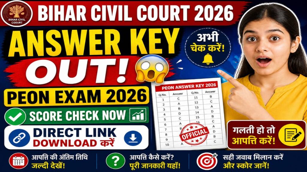 Bihar Civil Court Peon Answer Key 2026