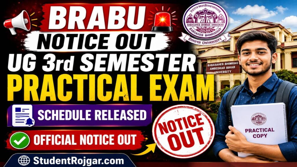 BRABU UG 3rd Semester Practical Exam 2026