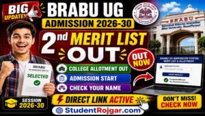BRABU UG Admission 2026-30 2nd Merit List