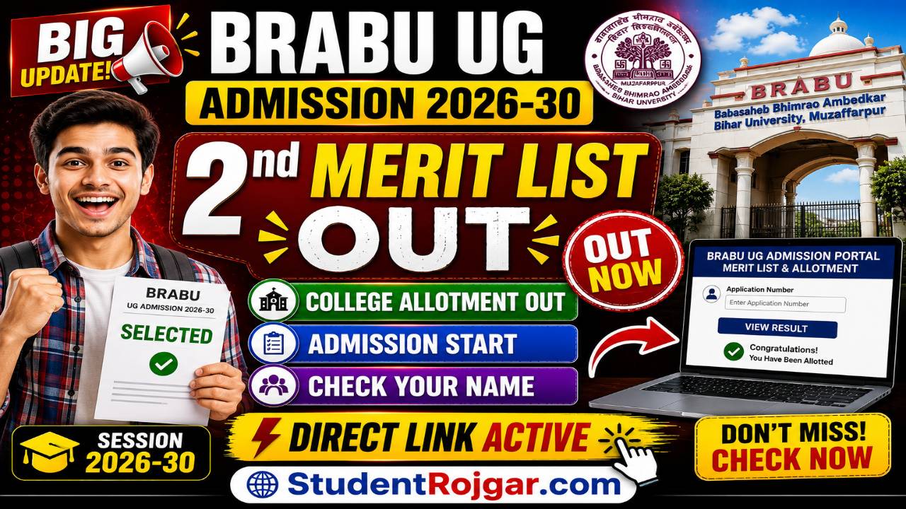 BRABU UG Admission 2026-30 2nd Merit List