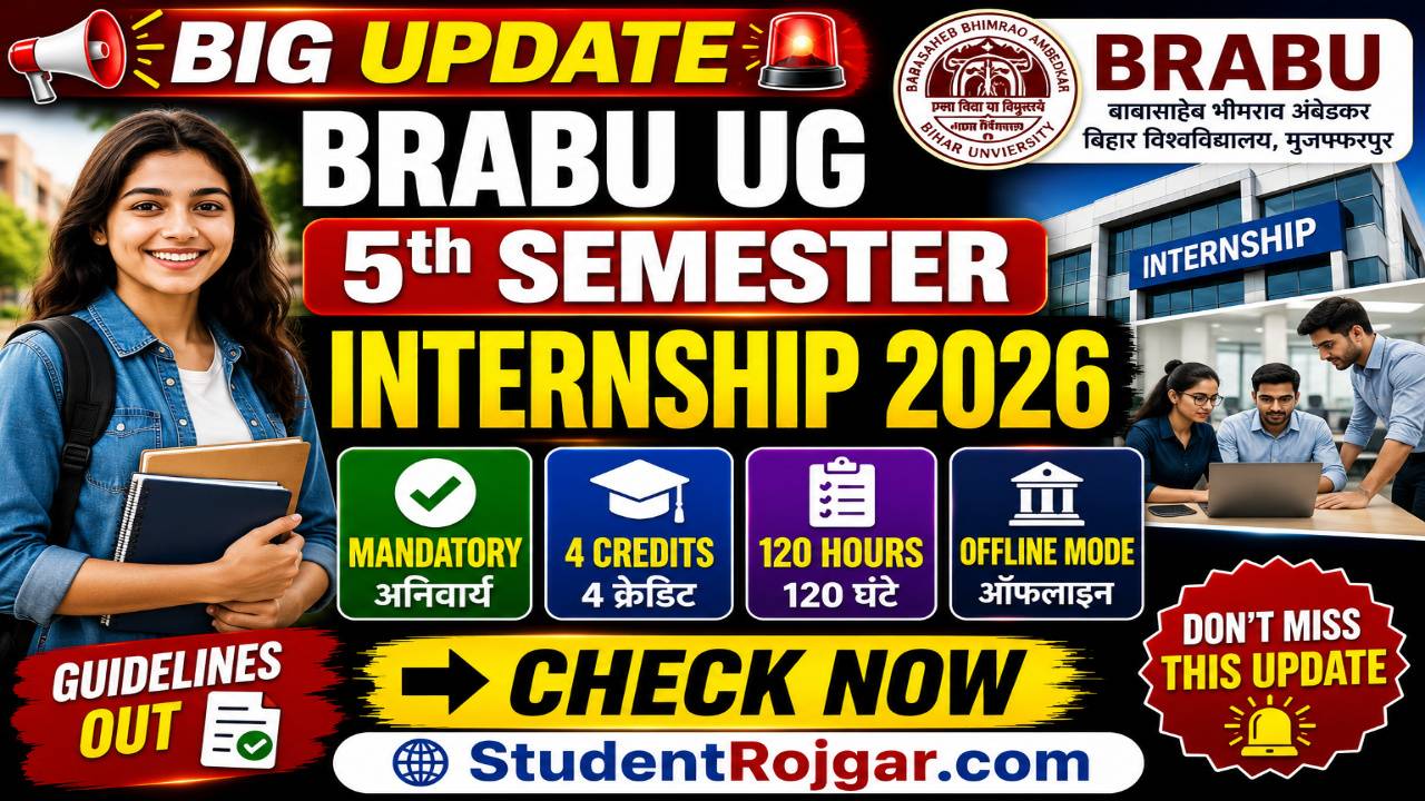 BRABU UG Semester 5 Internship 2026