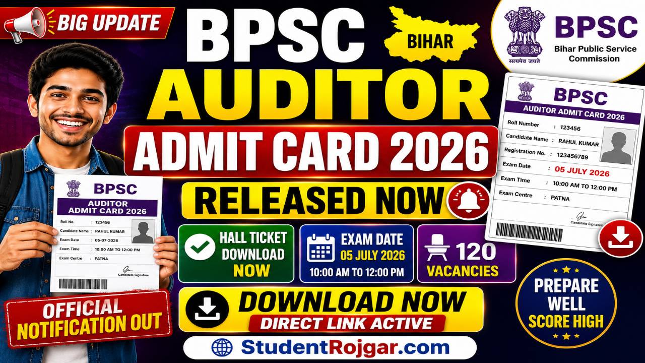 Bihar BPSC Auditor Admit Card 2026