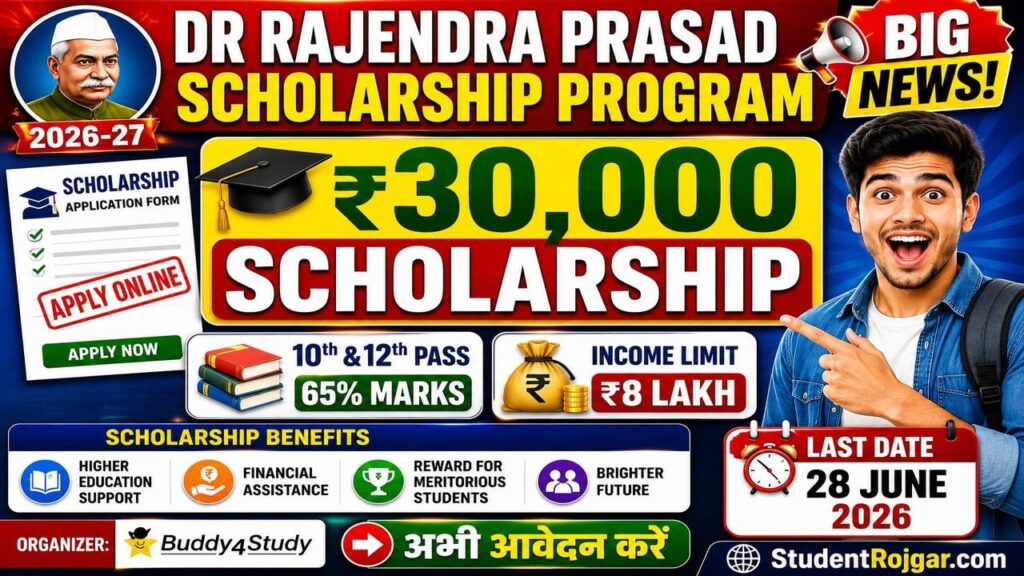 Dr Rajendra Prasad Scholarship Program 2026-27