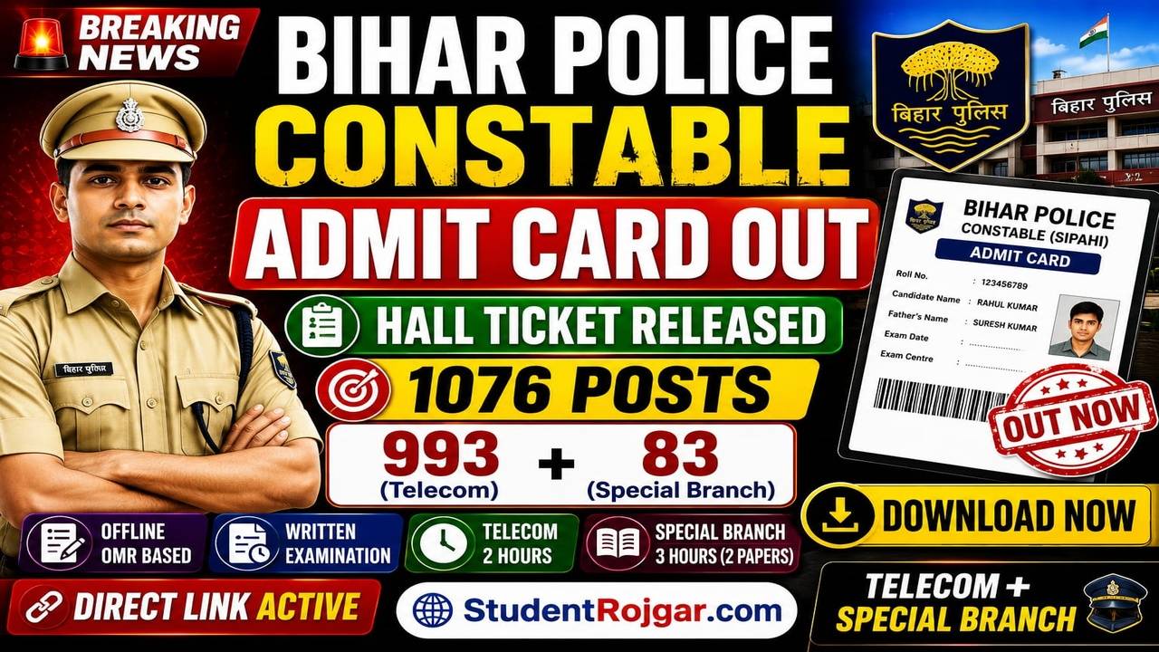 Bihar Police Constable Admit Card 2026