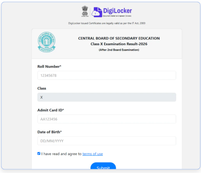 CBSE 10th Class Second Board Result 2026