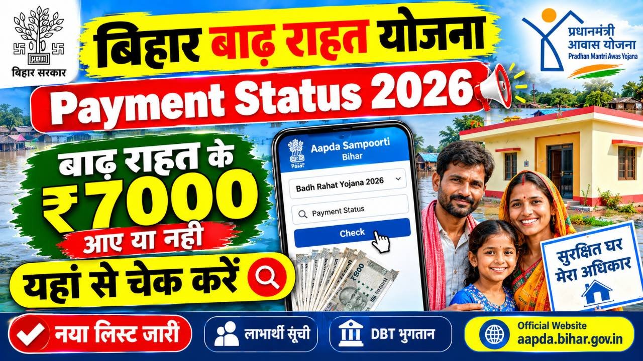 Bihar Badh Rahat Yojana Payment Status 2026